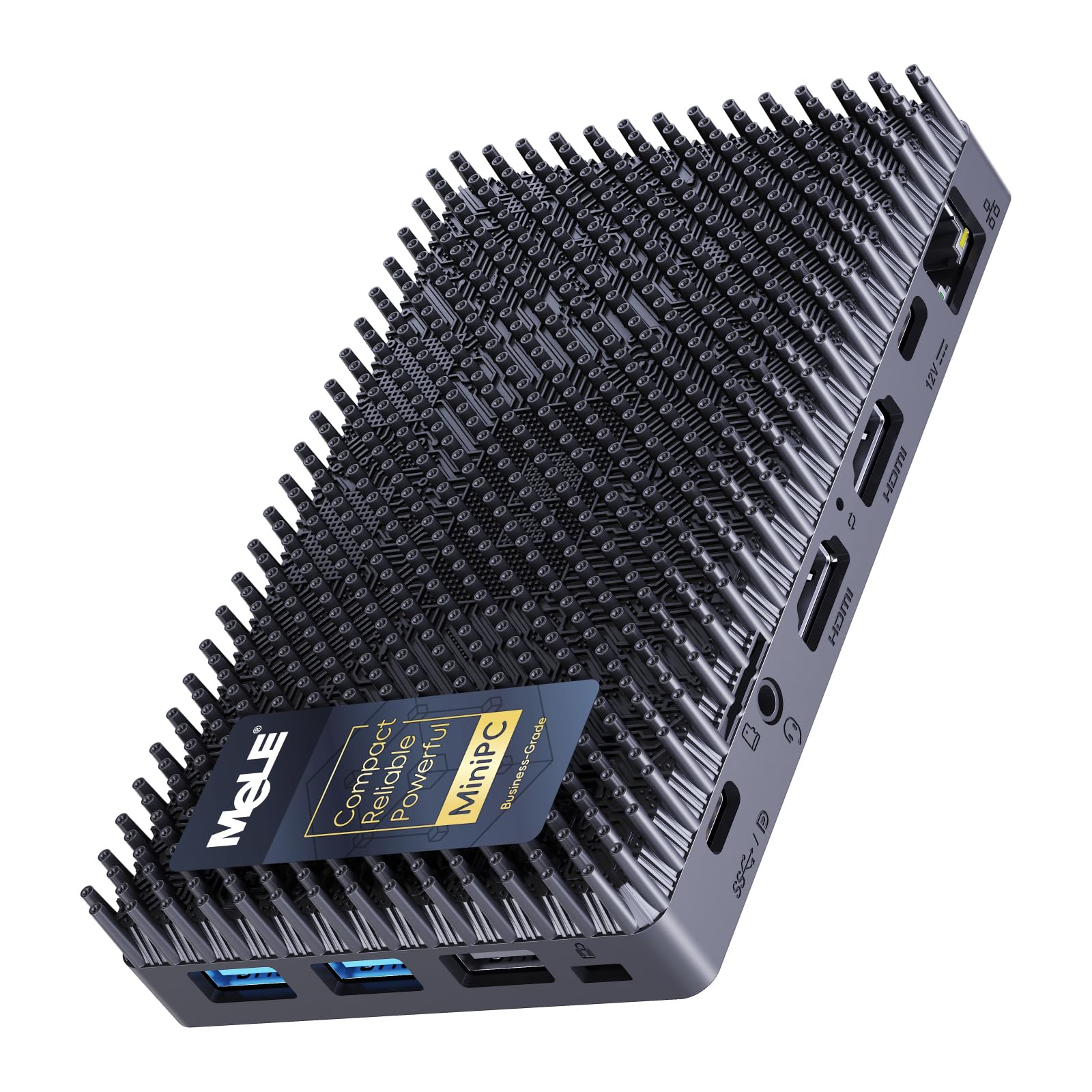 MeLE Cyber X1 Fanless Mini PC N150 8GB DDR4 RAM 256GB SSD Windows 11 Pro,Small Desktop Computer,Dual HDMI 4K Triple Display,USB 3.2×3,USB-C,WiFi 5 BT5.1,Micro Industrial Business PC