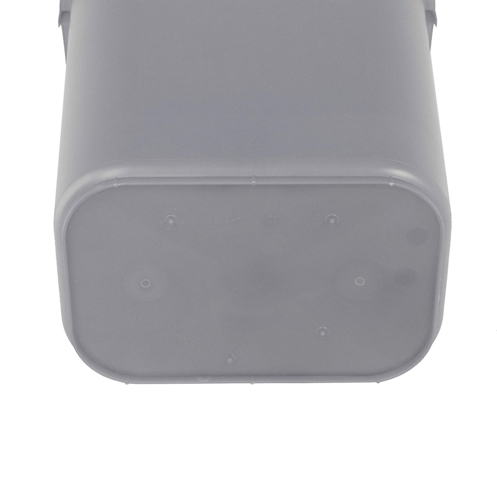 Amazon Basics Rectangular Commercial Office Wastebasket, Easy to Clean, 10 Gallon, Grey, 2-Pack