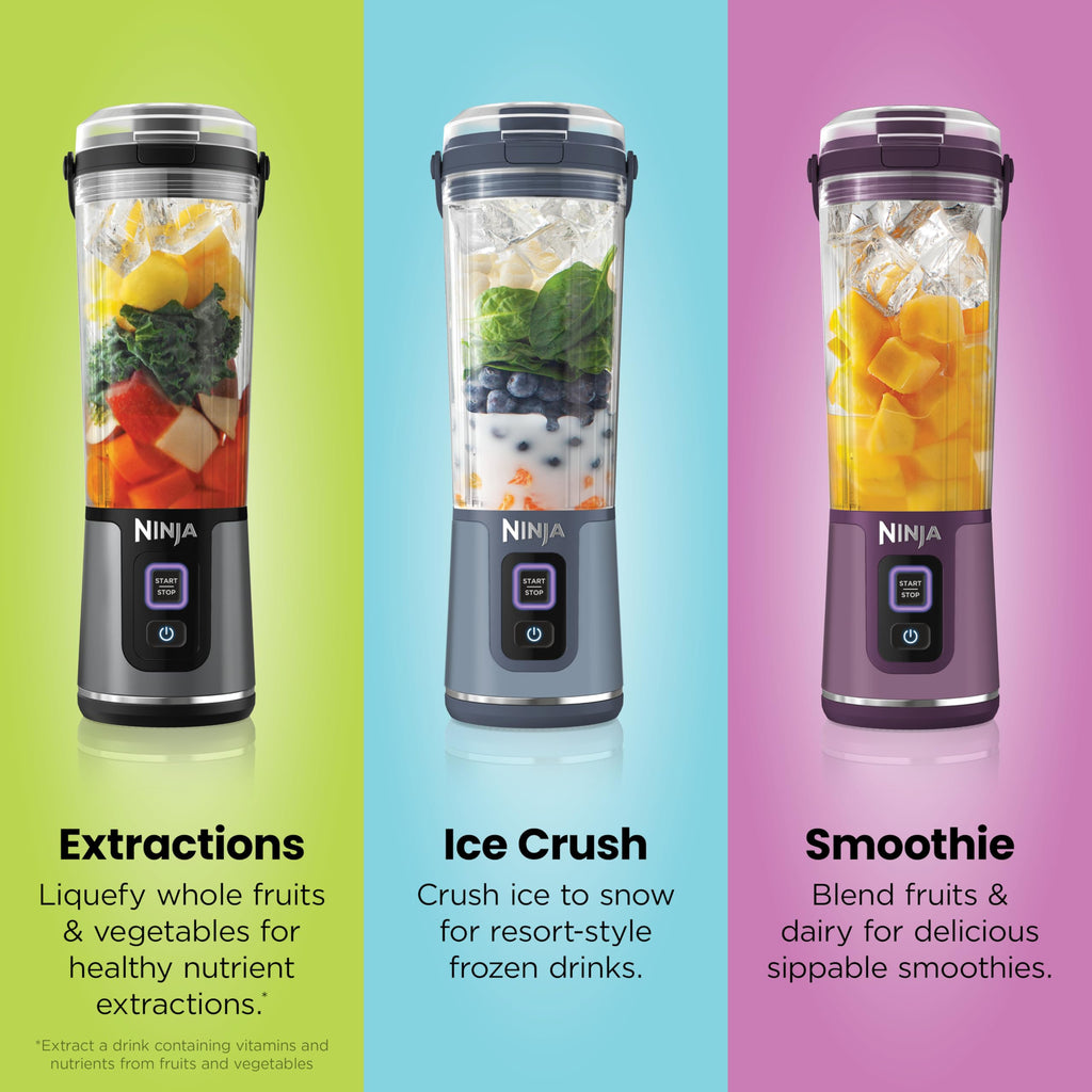Ninja BC151PR Blast Portable Blender, Cordless, 18oz. Vessel, Personal Blender-for Shakes & Smoothies, BPA Free, Leakproof-Lid & Sip Spout, USB-C Rechargeable, Dishwasher Safe Parts, Passion Fruit