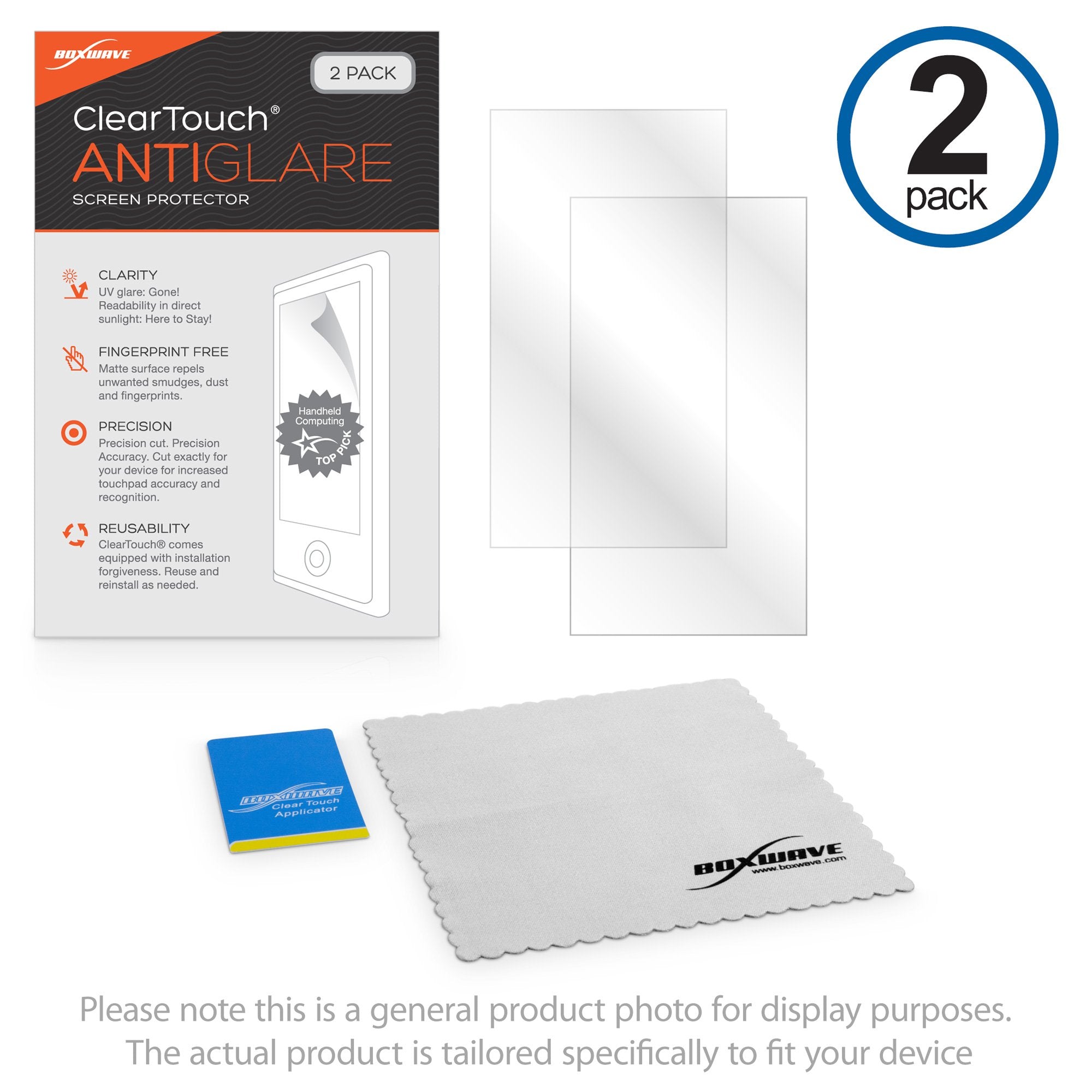 BoxWave Screen Protector Compatible with Rabbit R1 - ClearTouch Anti-Glare (2-Pack), Anti-Fingerprint Matte Film Skin