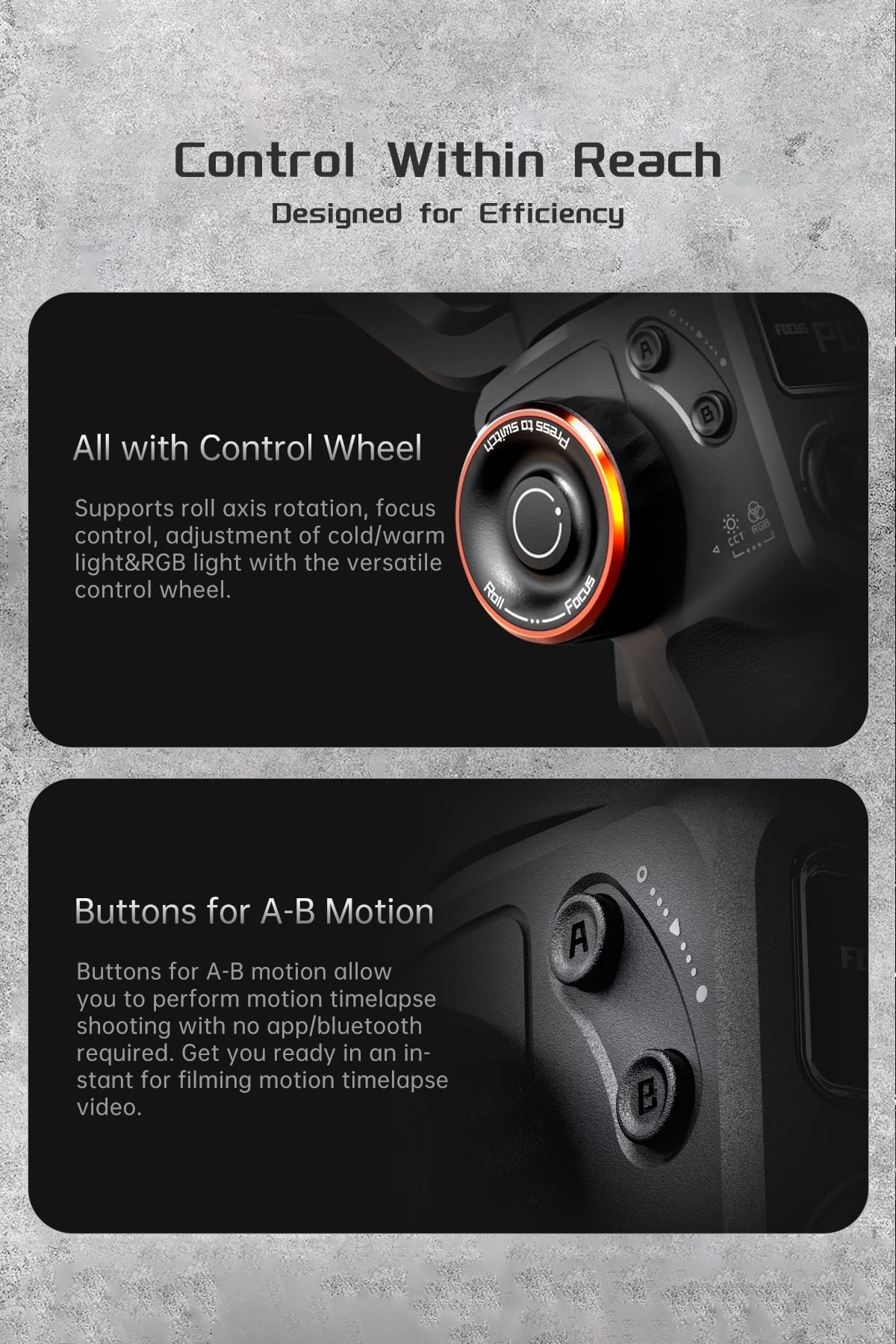 Hohem iSteady M6 Gimbal Stabilizer for Smartphone, 3-Axis Cell Phone Stabilizer Built-in OLED Display 400g Payload Reverse Charging Android and iPhone Gimbal with Inception Motion Timelapse