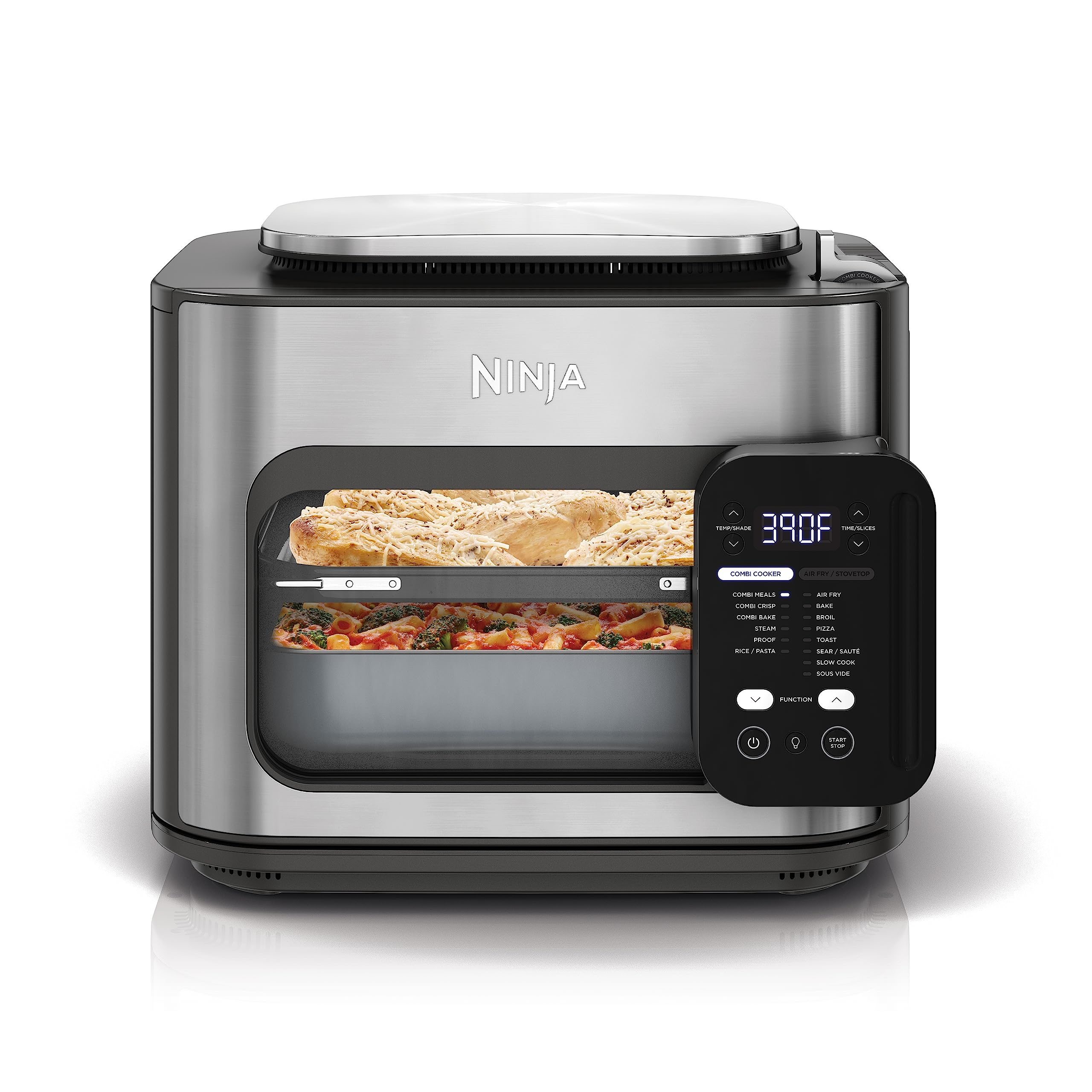 Ninja R-SFP701 14-in-1 Multicooker, Oven & Air Fryer, 15-Min Meals, 3 Accessories, Grey (Renewed)