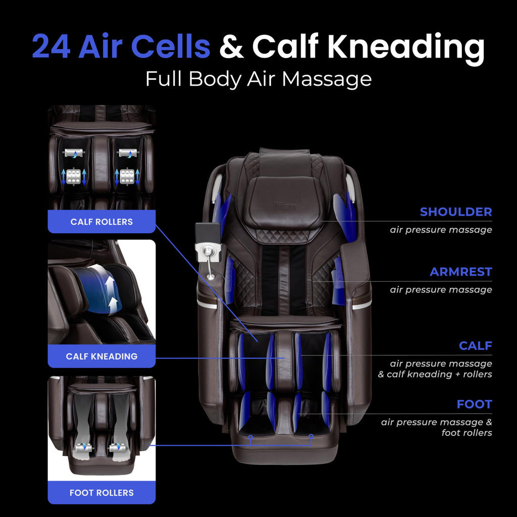 Osaki 2026 4D Ion l Full Body Massage Chair l 4D Massage Mechanism l Voice Control l 24 Auto Massages l SL-Track l Zero Gravity l Touchscreen Controller l Bluetooth Speaker (Black)