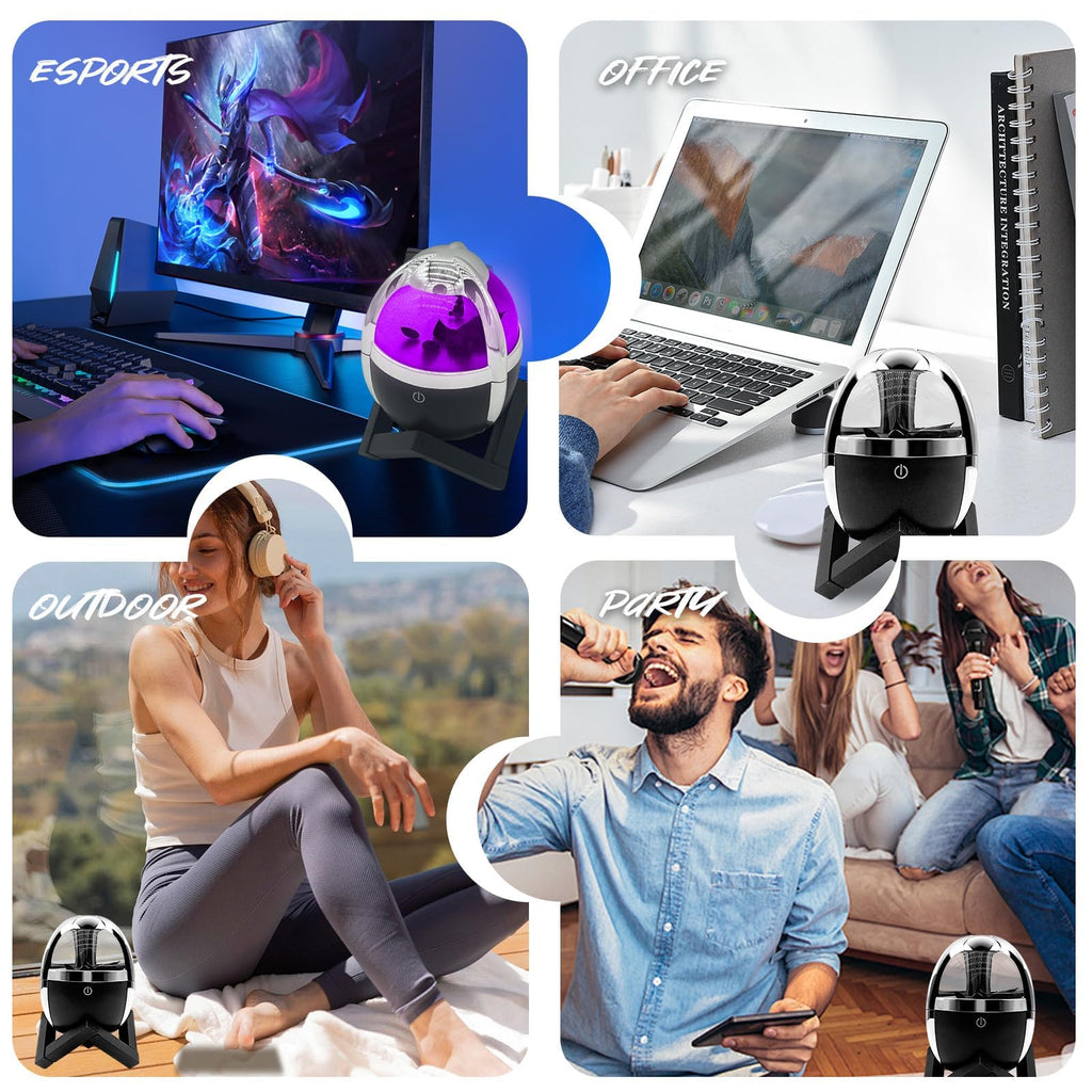 Zhmmmlgj Dancing Ferrofluid Speaker-Dad Gifts for Father Day,Magnetic Fluid Bluetooth Music Visualizer with LED Light,Stereo Sound,Touch Control,Cool Desk Toy for Office,Study,Science Enthusiast