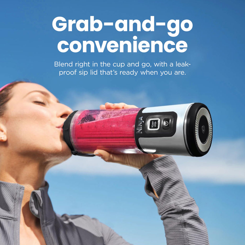 Ninja BC151PR Blast Portable Blender, Cordless, 18oz. Vessel, Personal Blender-for Shakes & Smoothies, BPA Free, Leakproof-Lid & Sip Spout, USB-C Rechargeable, Dishwasher Safe Parts, Passion Fruit