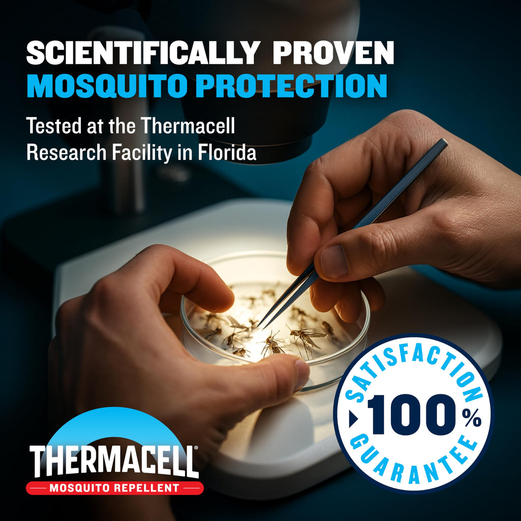 Thermacell E-ZoneGuard Patio + Rechargeable Mosquito Repeller with 20-Foot Zone of Scientifically Proven Outdoor Protection; 6.5-Hr Battery; 36-Hr Refill; Bug Spray Alternative; Fast Charging Dock
