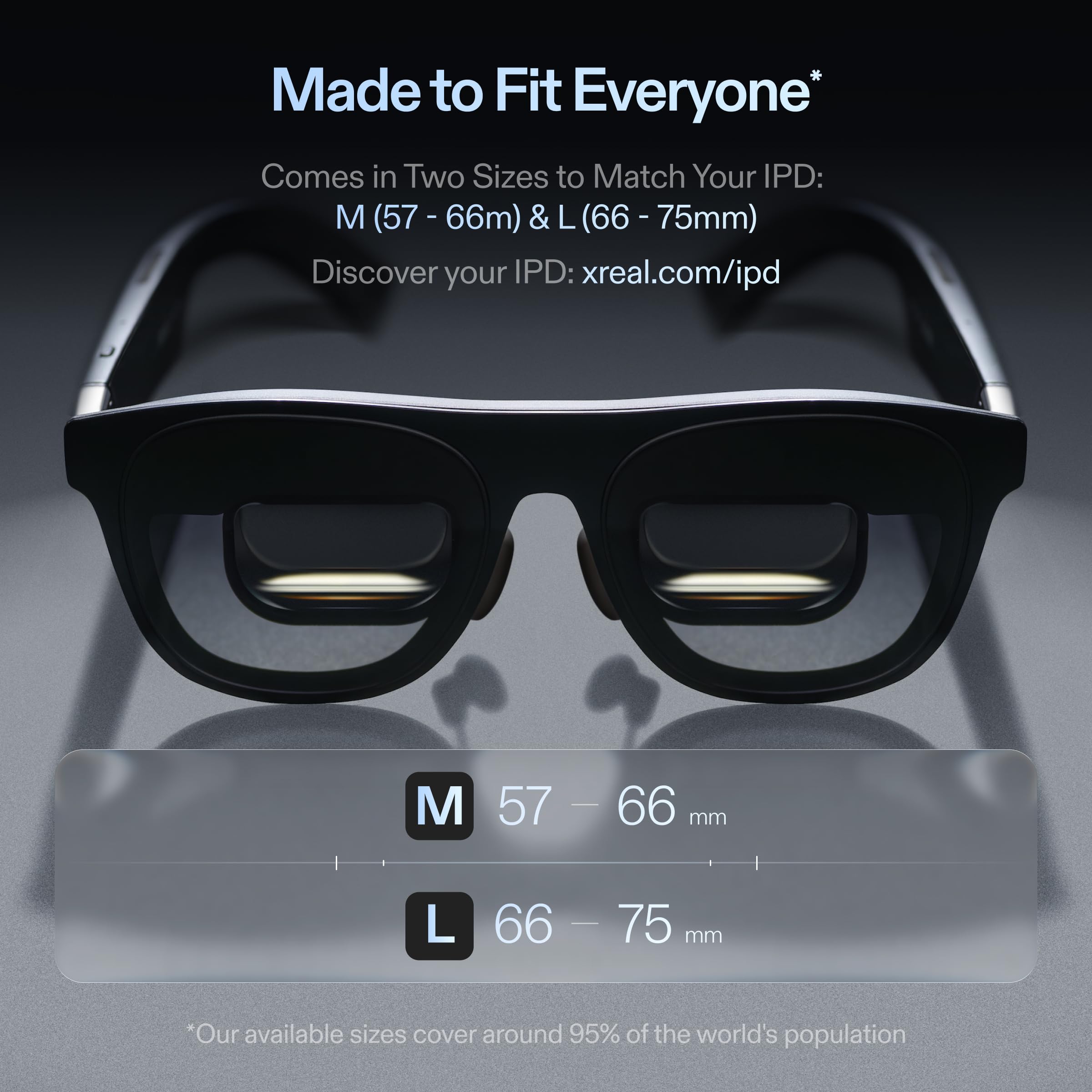 XREAL One Pro AR Glasses with X1 Chip, Native 3 DoF, X-Prism Optics, Real 3D, 57°FOV 171" 120Hz FHD Display, XR Glasses for iPhone 17/16, Steam Deck, ROG, Mac, PC, Android & iOS M (IPD 57-66mm)