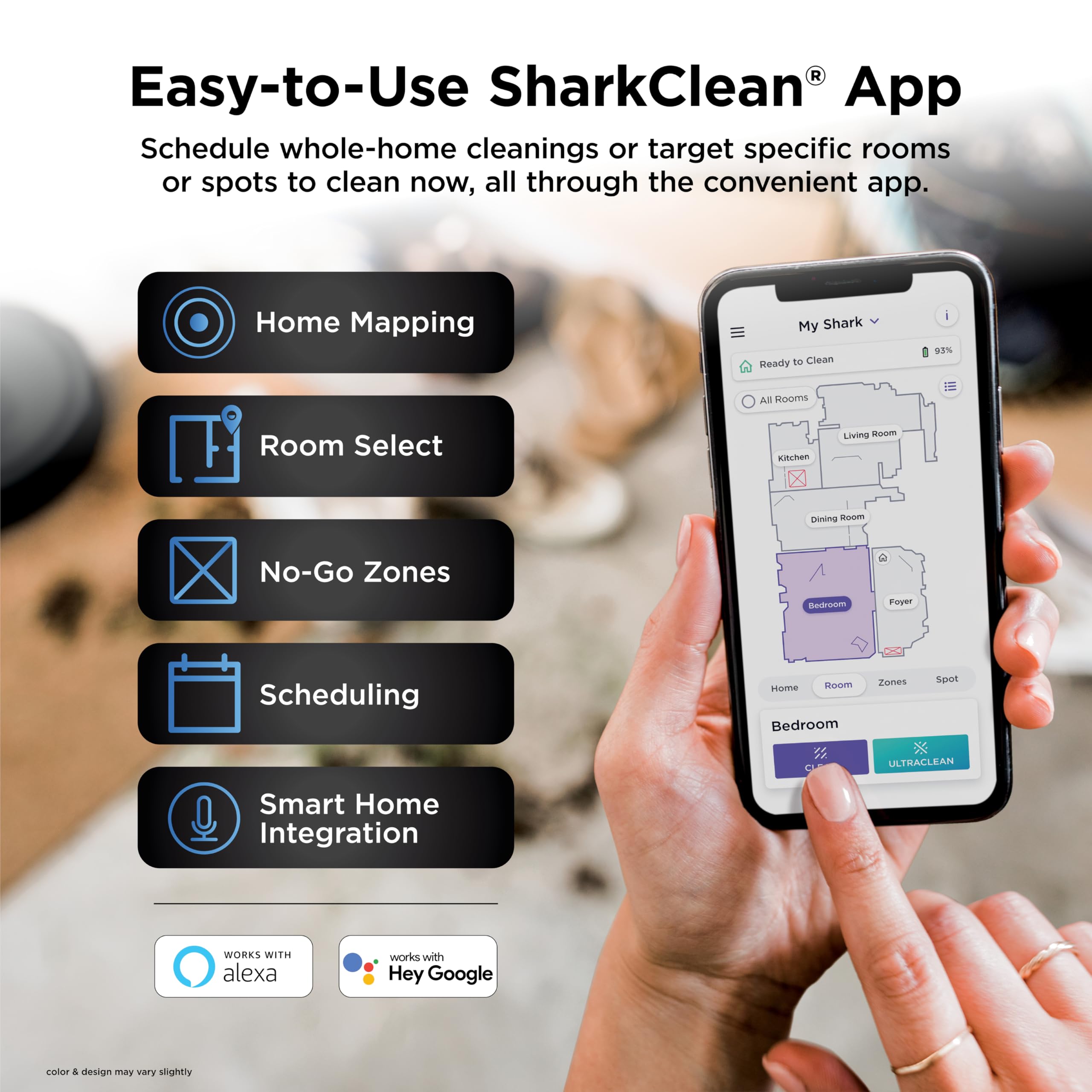 Shark AV2501S AI Ultra Robot Vacuum, with Matrix Clean, Home Mapping, 30-Day Capacity HEPA Bagless Self Empty Base, Perfect for Pet Hair, Wifi, Dark Grey
