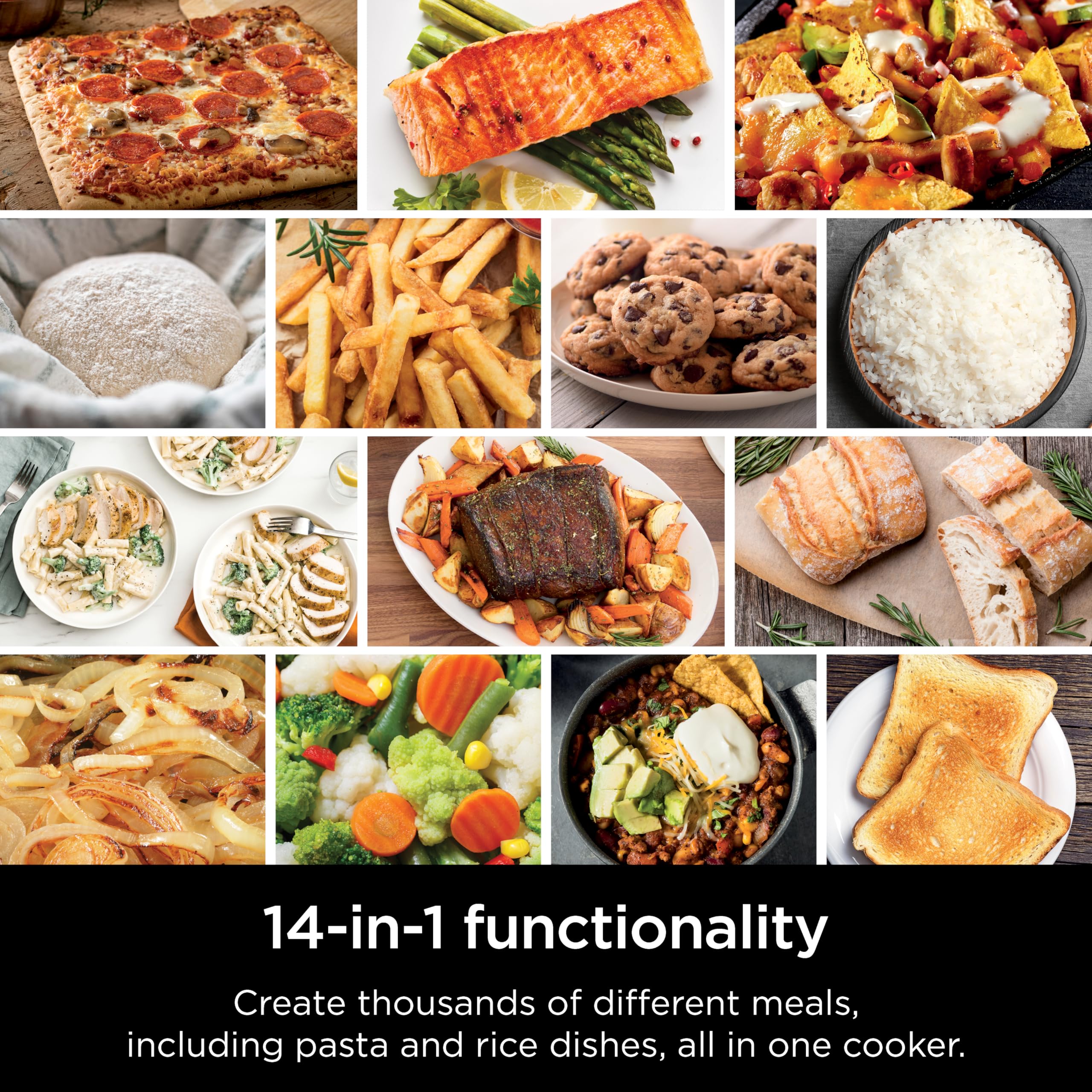 Ninja R-SFP701 14-in-1 Multicooker, Oven & Air Fryer, 15-Min Meals, 3 Accessories, Grey (Renewed)