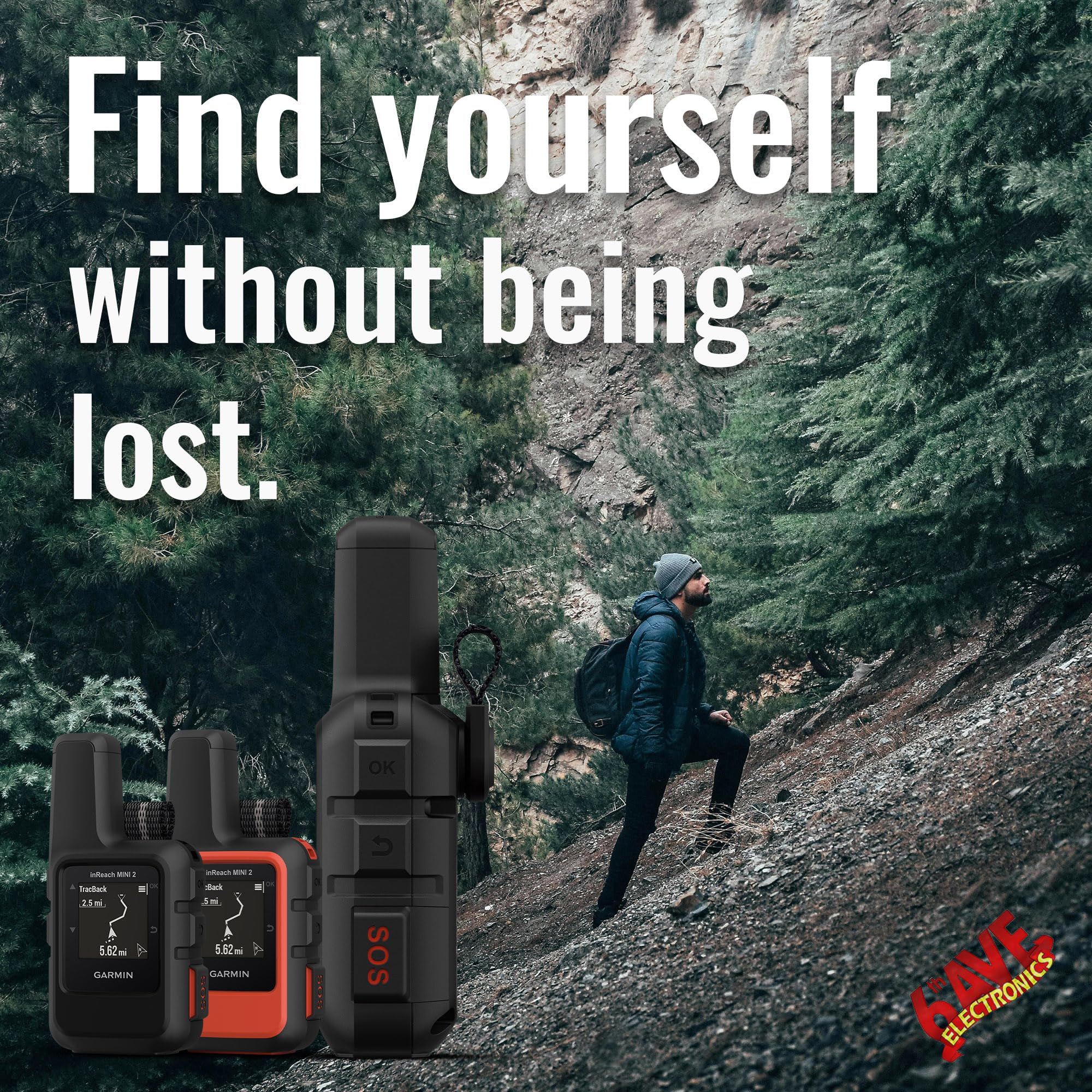 Garmin inReach Mini 2 Satellite Communicator, Lightweight Compact Rugged Design, Portable GPS Handheld for Hiking, Two-Way Text Messaging Device Bundle with Accessories (Flame Red)